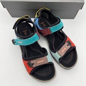 Ecco Yucatan Offroad Sport Sandals Shoes Multi Color Straps Women's 6.5 US 37 EU